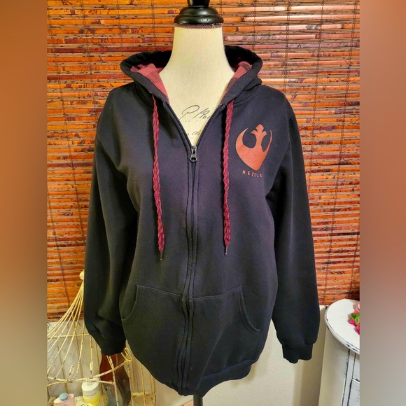 Star Wars Black and Red Zip-Up Jacket - Picture 1 of 4